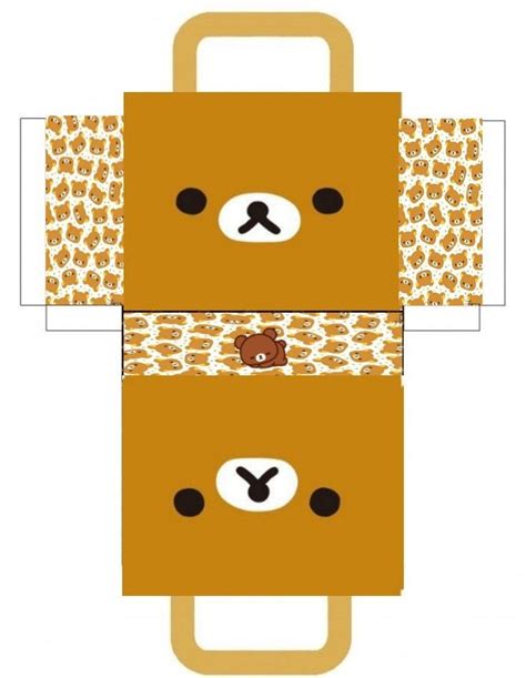 Bolsa Para Imprimir Y Armar Kawaii De Rilakkuma Boneka Kertas Kartu Pop Up Pola Kotak