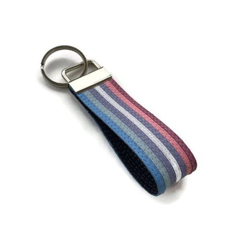 Gay Pride Leather Keychain Rainbow Lgbt Lgbtq Key Chain Flag Etsy