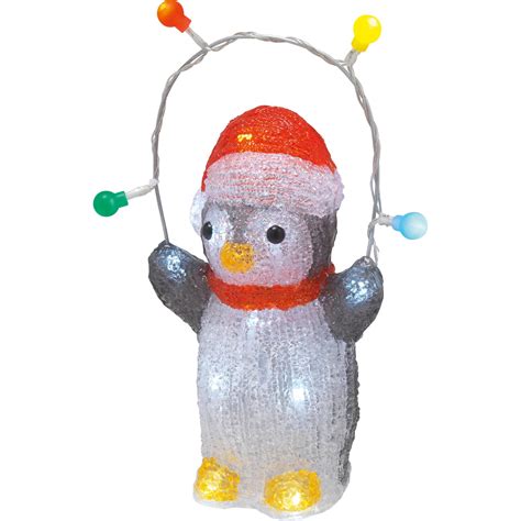 LED Dekofigur Acryl Pinguin 15 LEDs Kaltweiss Höhe 21 cm kaufen bei OBI