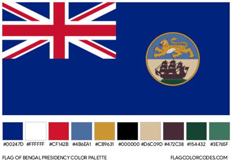 Bengal Presidency flag color codes