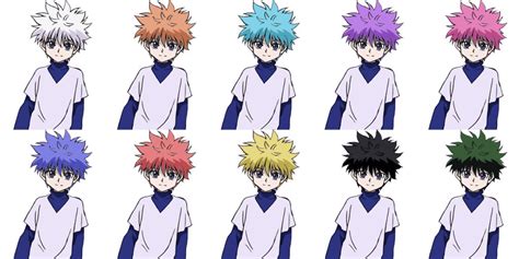 Killua With Different Hair Colours Rhunterxhunter