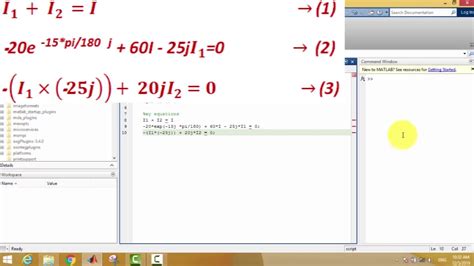 Solving A System Of Equations With Complex Numbers Using Matlab