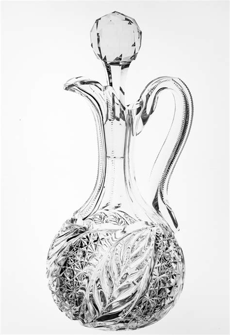 Classic Beauty J Hoare Wheat American Brilliant Period Cut Glass Handled Decanter Auction