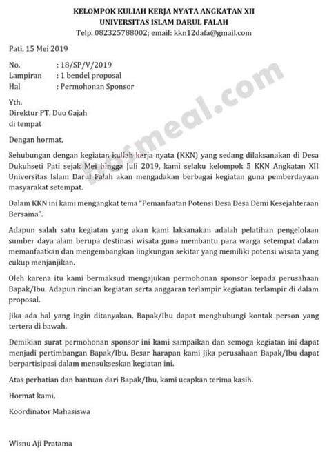 Detail Contoh Surat Permohonan Sponsor Acara Koleksi Nomer 52