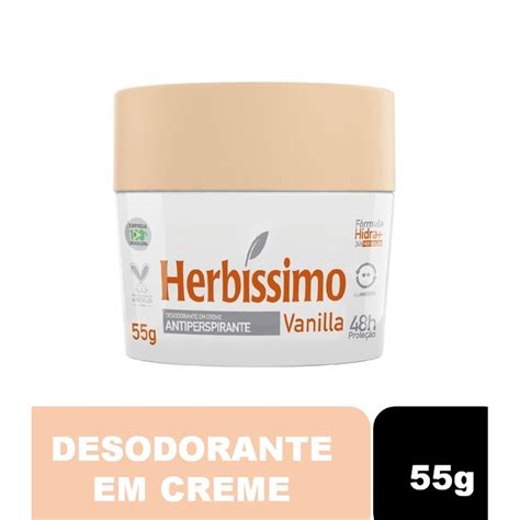 Desodorante Creme Herbissimo Vanilla 55g Shopee Brasil