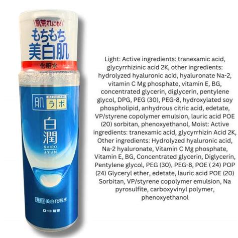 Rohto Mentholatum Hada Labo Shirojyun Premium Whitening Lotion Light