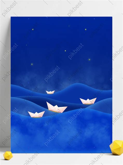 Background Of Colorful Paper Boats On The Sea Backgrounds Psd Free