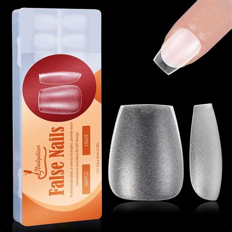 Amazon Pcs Extra Short Coffin Fake Nails Pre Shaped Extra