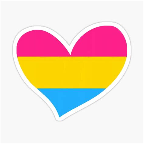 Pansexual Pan Pride Flag Heart Lgbt Lgbtq Gay Queer Sticker For Sale