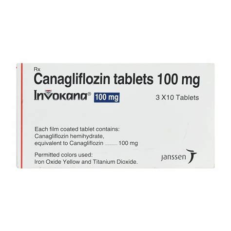 Invokana Canagliflozin 100mg Tablet Packaging Size 10 Tablets In 1