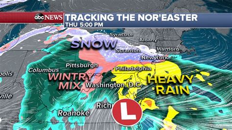 Nor Easter To Bring First Snow Of Season To Major East Coast Cities Good Morning America