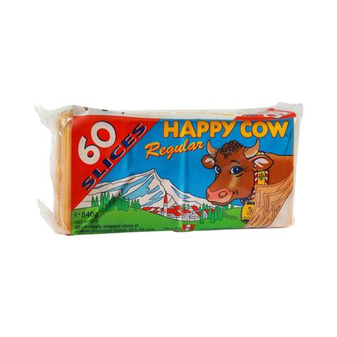 Happy Cow Regular Slice Cheese 840g Online At Best Price Sliced Cheese Lulu Uae