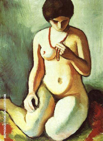 Nude With Coral Necklace By August Macke Oil Painting Reproduction