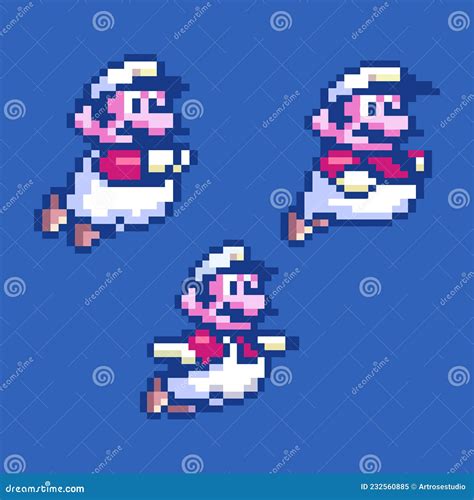 Set Of Mario Swiming Moves Art Of 16 Bit Super Mario Bros Video Game