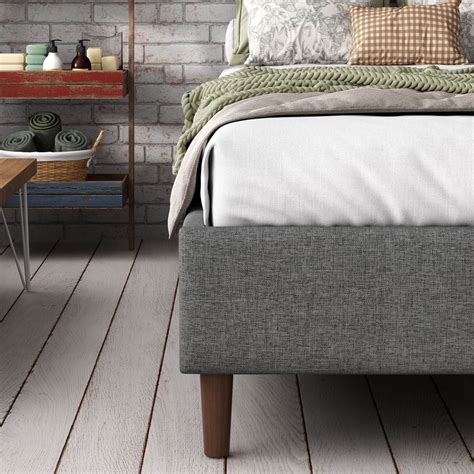 Bed Frame Mattress Foundation Dark Grey Dreamo Living