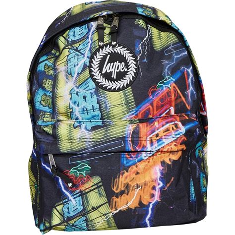 Buy Hype Junior Neon Tokyo Light Backpack Black