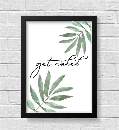 Get Naked Bathroom Wall Decor Botanical Prints Tropical Leaves