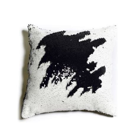 Mermaid Pillow Cover Black White Change Color Sequins Cushion Inverted