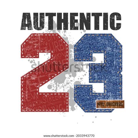 Number 23 Graphic Tshirt Design College Stock Vector (Royalty Free ...