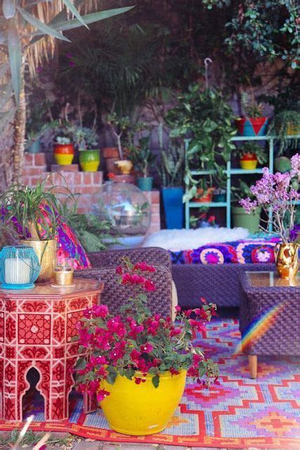 Colorful Bohemian Outdoor Spaces And How To Get The Look Bohemian