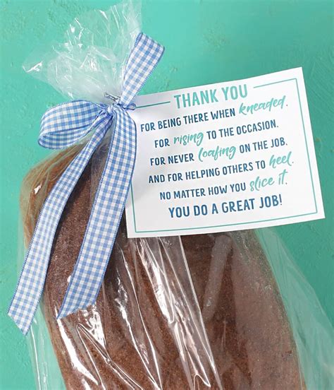 Bread Thank You Gift Printable Tag