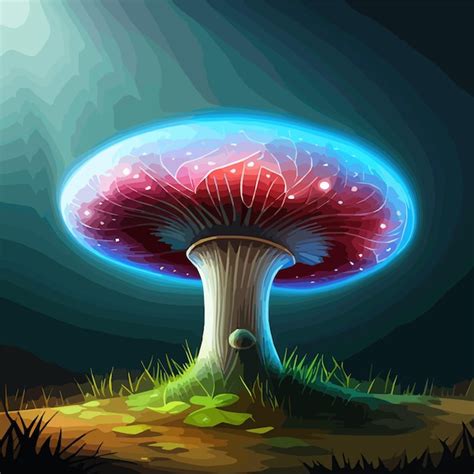 Bosque Oscuro De Fantas A Con Setas Brillantes Ilustraci N Vectorial