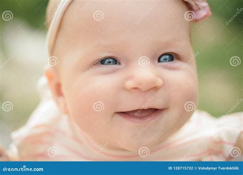 Happy Little Baby. Newborn Baby Girl Happy Smiling. Newborn Smile ...