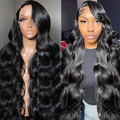 30 32 Inch 13x4 Brazilian Human Wigs 13x6 Body Wave Transparent 250