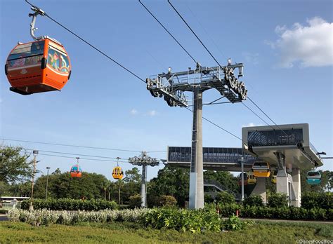 Check Out the Disney Skyliner Gondolas at the Boardwalk Turn Station