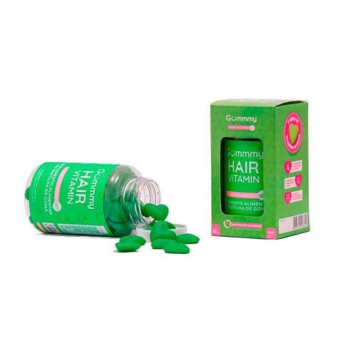 Suplemento Alimentar Gummmy Hair Vitamin Sabor Maçã Verde