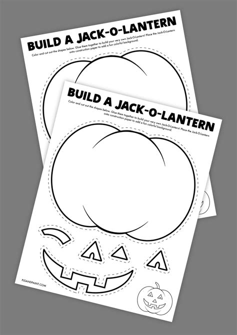 Free Printable Build A Jack O Lantern Craft Pjs And Paint