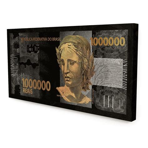 Quadro 1 milhão de reais 68x34 CM | Quadros para decorar sala, quarto e ...