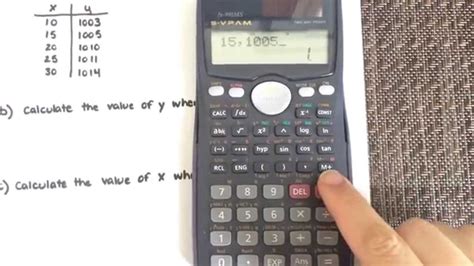 Linear Regression Using A Calculator Casio Fx 991ms Youtube