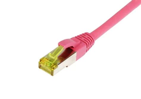 PATCHKABEL RJ45 CAT6A 500Mhz 7 5m Magenta S STP S FTP TPE LSZH