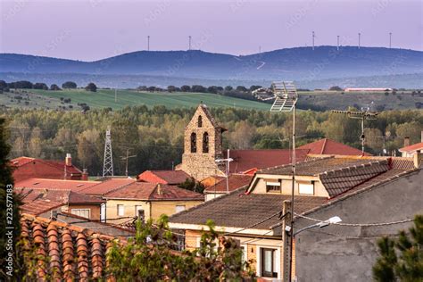 Panoramic view of Santibañez de tera examples of villages in severe