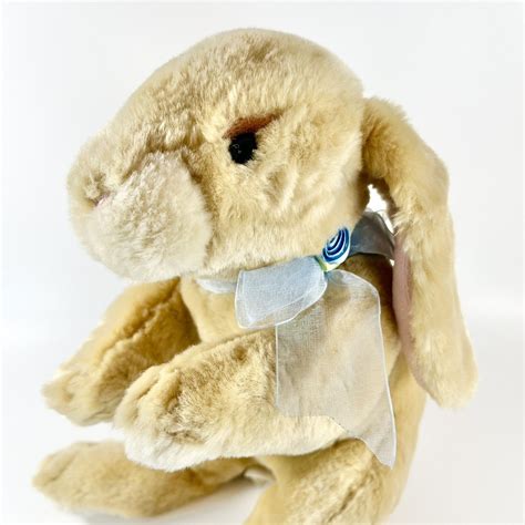 Commonwealth Bunny Plush Rabbit Blue Ribbon Stuffed Cream Cottontail 10