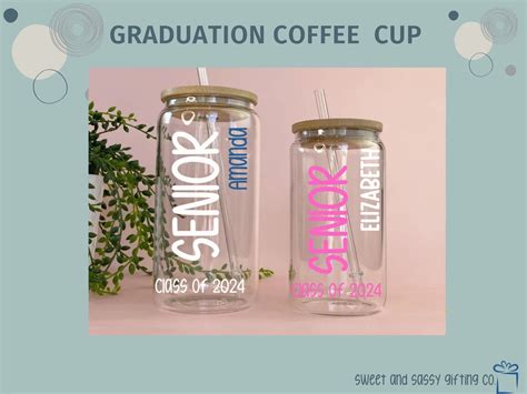 Personalized Iced Coffee Cup Graduation Ts Class Of 2024 Class Of 2024 Cup Highschool