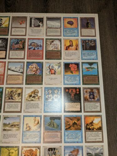 Own A Piece Of Mtg History Revised Edition Complete Uncut Sheet Set Ebay