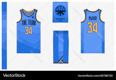 Basketball uniform mockup template design Vector Image