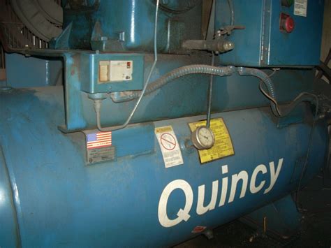 20 Hp Quincy Air Compressor Qr 25 Horizontal Series Model 390 With 20