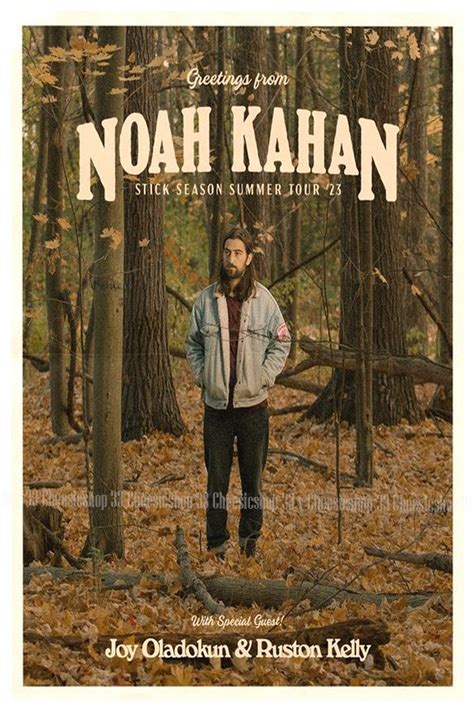 Noah Kahan Stick Season Summer Tour 2023 Poster