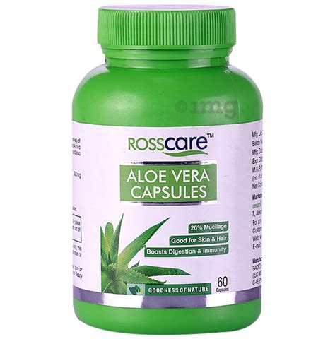 Rosscare Aloe Vera Capsule Buy Bottle Of 60 0 Capsules At Best Price