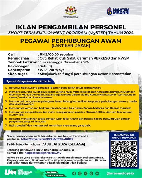 Iklan Jawatan Kementerian Tenaga Dan Sumber Asli Ketsa Kerja Kosong