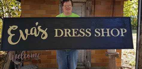 Large Custom Dress Shop Sign Boutique Over Sized Rustic Etsy