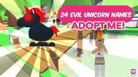 24 Evil Unicorn Name Suggestions In Adopt Me🖤 ️ Youtube