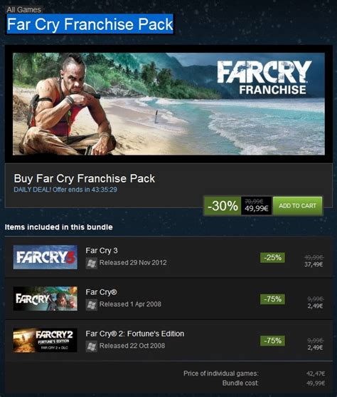 Steam Holiday Sale Watch Out For Far Cry Franchise Pack SteamUnpowered