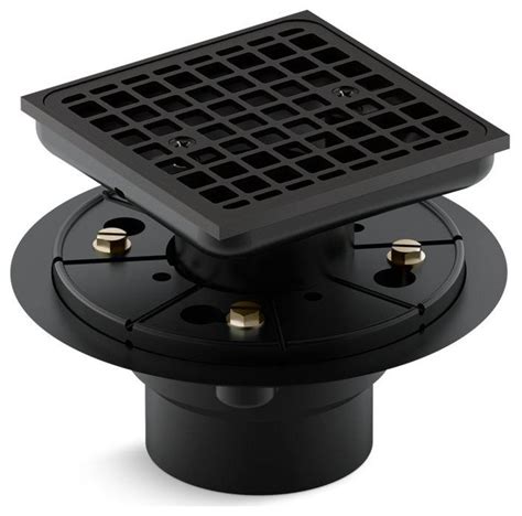 Kohler Clearflo Square Design Tile In Shower Drain Matte Black Tub