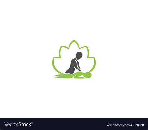 Human body massage spa centre logo design Vector Image