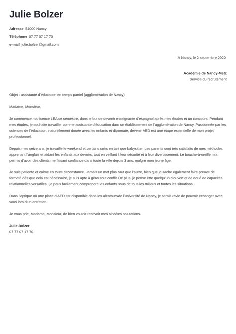 Exemple Lettre De Renouvellement De Contrat Assistant D