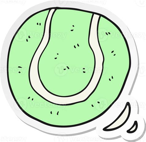 sticker of a cartoon tennis ball 44998188 PNG